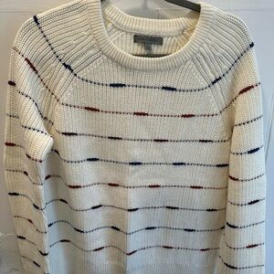 Women's Cream Striped Sweater
